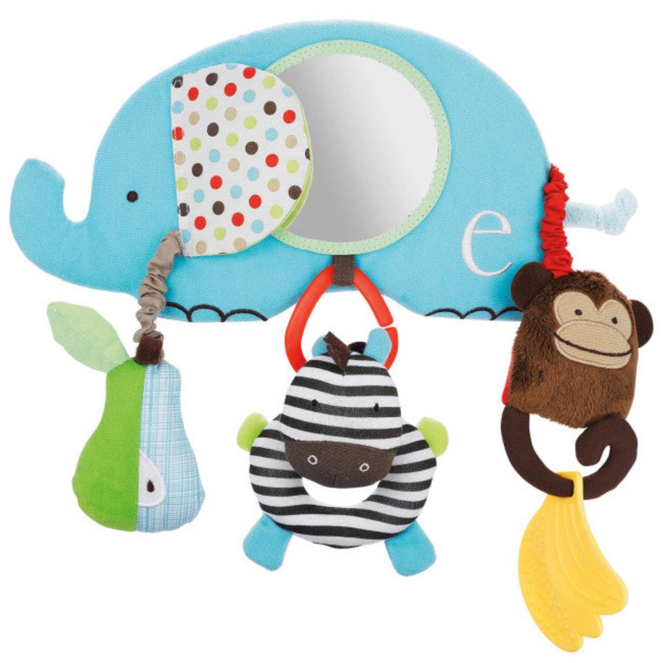 Alphabet Zoo Elephant Mirror Stroller Toy Bar